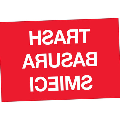 2x3 Red Trash Labels High Gloss Paper 500/Roll DL1311 - alias listing