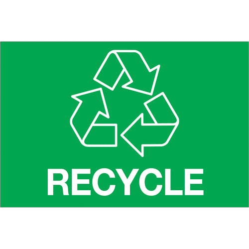 Clearly communicate recycling instructions with these 2x3