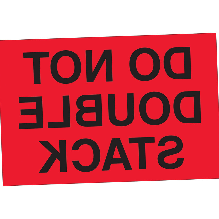4x6 Fluorescent Red Do Not Double Stack Labels 500/Roll DL1317 - alias listing