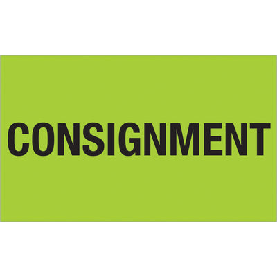 Boost supply chain visibility with these 3x5 fluorescent green consignment labels printed on durable semi-gloss coated paper. Sold as a convenient roll of 500, these high-contrast production labels ensure your shipments are instantly recognizable across international logistics operations. Compatible with tabletop and wall-mount dispensers for seamless workflow integration.