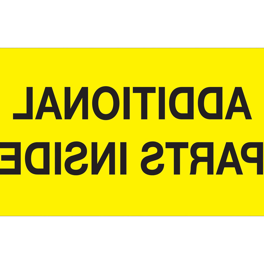 3x5 Fluorescent Yellow Additional Parts Inside Labels 500/Roll DL1323 - alias listing