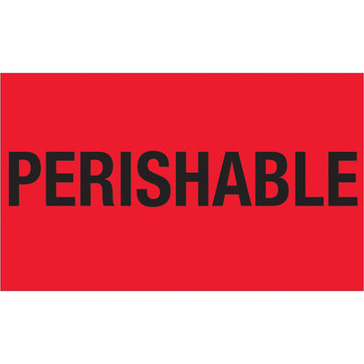 High-visibility 3" x 5" fluorescent red perishable labels ensure your temperature-sensitive shipments receive proper handling compliance across international borders. Printed on durable semi-gloss coated paper with 500 labels per roll, these internationally recognized climate labels are essential for logistics professionals managing cold chain operations.