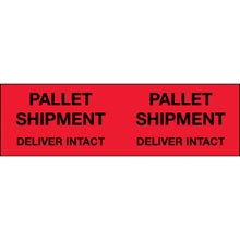 3x10 Pallet Shipment Deliver Intact Fluorescent Red Labels 500/Roll