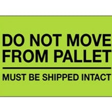 4x6 Fluorescent Green Do Not Move From Pallet Labels 500/Roll DL1331 - alias listing