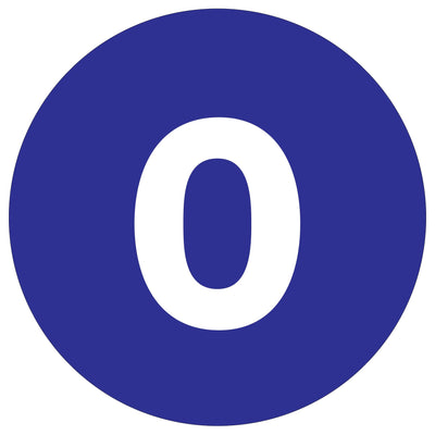 3 in Dark Blue Circle Number Labels Paper 500/Roll DL1339 - alias listing