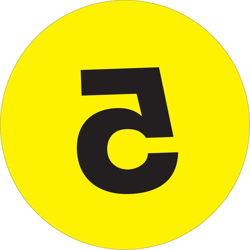 3 in Fluorescent Yellow Circle Number Labels 500/Roll DL1345 - alias listing