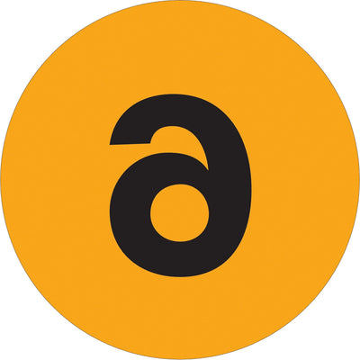 3 in Fluorescent Orange Circle Number Labels 500/Roll DL1346 - alias listing