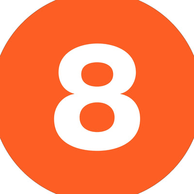 3 in Orange Circle Number Labels High Gloss Paper 500/Roll DL1348 - alias listing