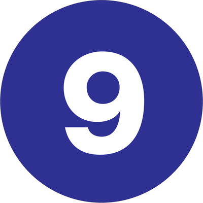 Instantly identify inventory with professional 3" dark blue circle number labels printed on durable high-gloss paper. Each roll contains 500 pre-printed labels ready for immediate deployment across your facility or shipping operations. Compatible with tabletop and wall-mount dispensers for flexible placement.