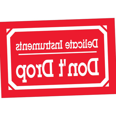 3x5 Red/White Delicate Instruments Labels Semi-Gloss 500/Roll DL1350 - alias listing