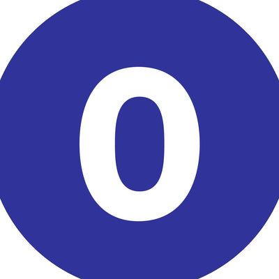 4 in Dark Blue Circle Number Labels High Gloss Paper 500/Roll DL1357 - alias listing