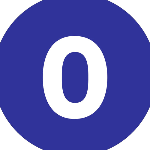 4 in Dark Blue Circle Number Labels High Gloss Paper 500/Roll DL1357 - alias listing