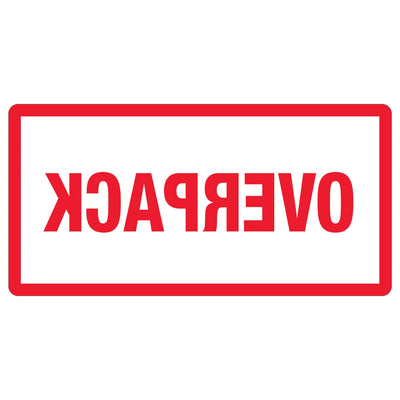 3x6 Red/White DOT Overpack Labels Semi-Gloss 500/Roll DL1374 - alias listing