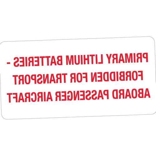 2x4 Primary Lithium Batteries DOT Labels Semi-Gloss Paper 500/Roll DL1375 - alias listing