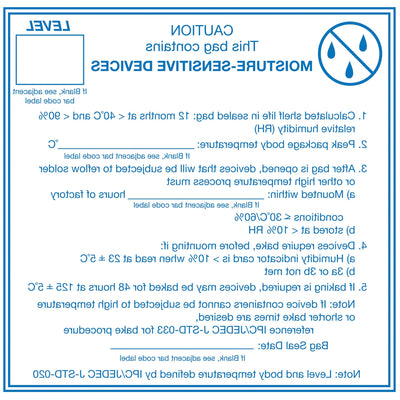 4x4 Moisture Sensitive Devices Warning Labels Semi-Gloss 500/Roll DL1381 - alias listing