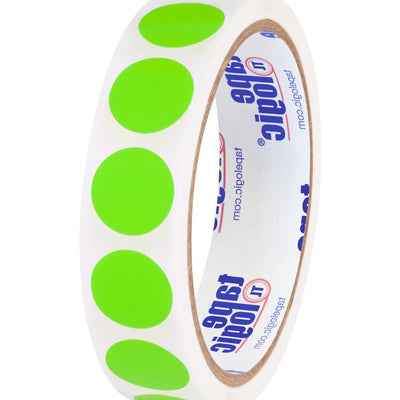 3/4 in Fluorescent Green Removable Labels 500/Roll DL1388FG - alias listing