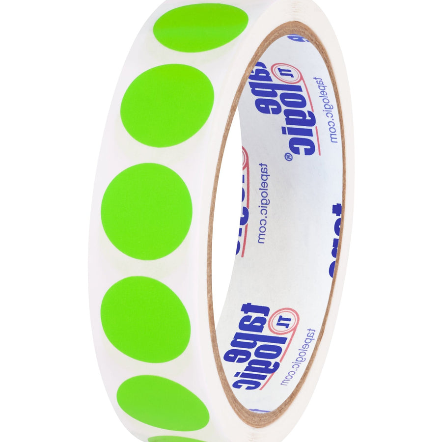 3/4 in Fluorescent Green Removable Labels 500/Roll DL1388FG - alias listing
