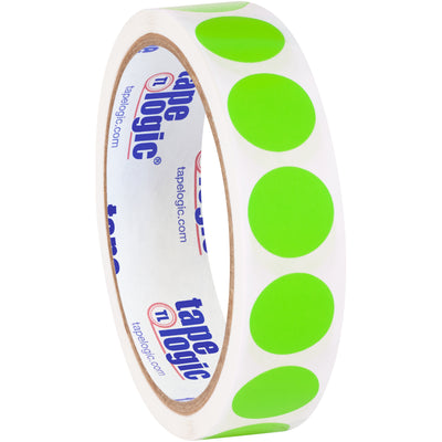 High-visibility 3/4" diameter circle labels in fluorescent green deliver instant product identification without residue damage. This 500-count roll features removable adhesive that sticks to any surface yet peels clean‚ideal for inventory management, asset coding, and warehouse organization. Easy-to-write paper surface accepts pen, marker, or label printer output.