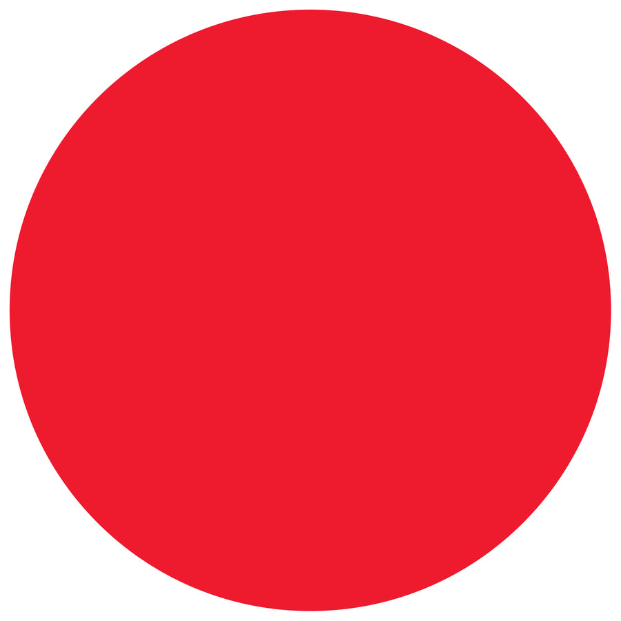 Bright fluorescent red removable adhesive labels in convenient 3/4" circles. Ships 500 labels per roll on durable paper stock. Leave no residue when removed and write on easily for quick inventory coding and asset identification.