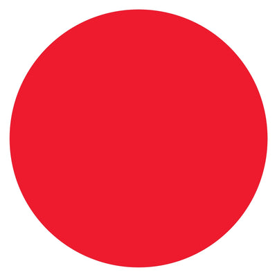 1 in Fluorescent Red Removable Circle Labels 500/Roll DL1389FR - alias listing