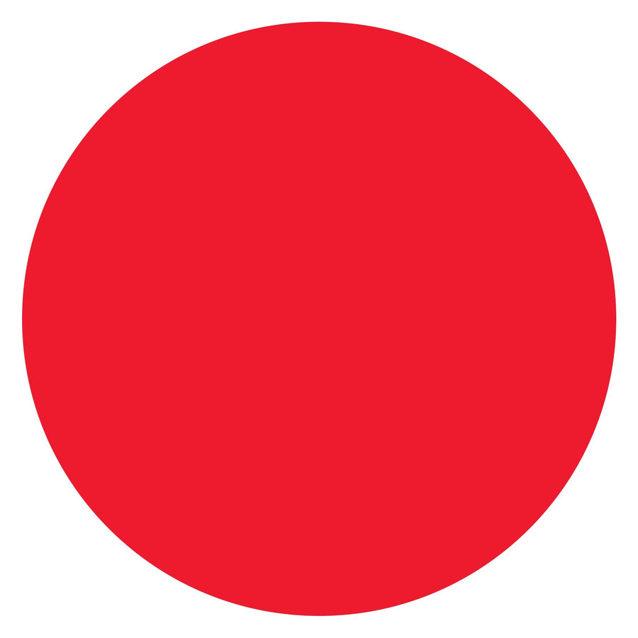 1 in Fluorescent Red Removable Circle Labels 500/Roll DL1389FR - alias listing