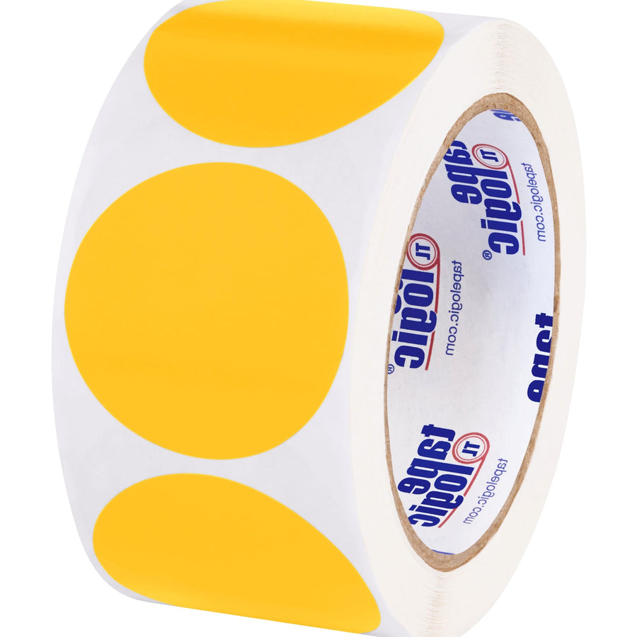 2 in Fluorescent Orange Removable Circle Labels 500/Roll DL1390FO - alias listing