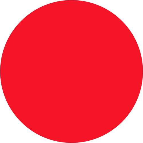 2 in Fluorescent Red Removable Circle Labels 500/Roll DL1390FR - alias listing