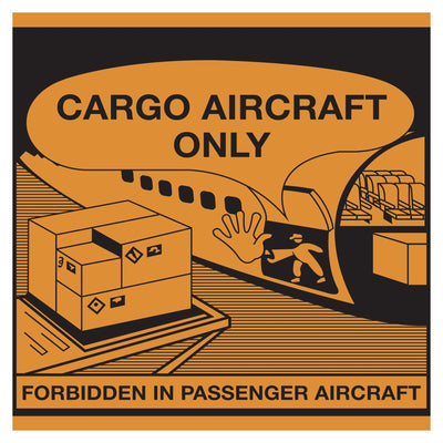 4 3/8 x 4 3/4 in Cargo Aircraft Only Labels 500/Roll DL1395 - alias listing