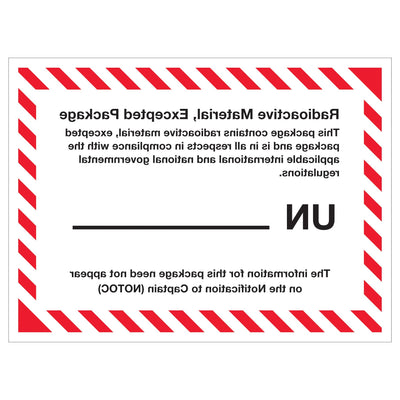 4 3/8 x 3 1/4 in Radioactive Material Labels 500/Roll DL1398 - alias listing
