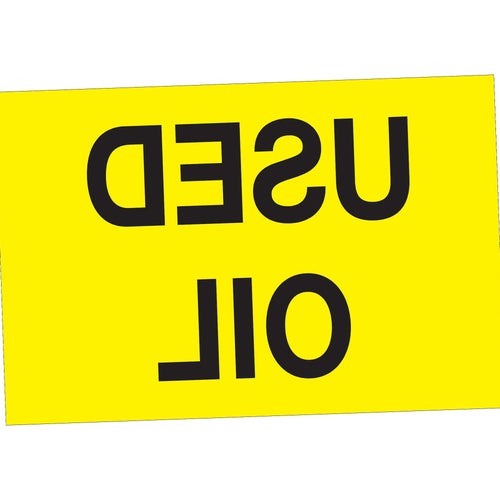 3x3 Fluorescent Yellow Oil Change Labels Semi-Gloss 500/Roll DL1430 - alias listing