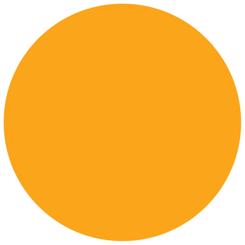 Bright fluorescent orange removable adhesive labels cut in 3