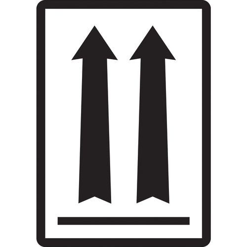 Ensure proper package handling with high-visibility up arrow shipping labels. These 3