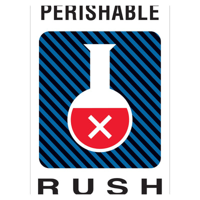 4x6 Perishable Rush Labels Semi-Gloss Paper International Compliance 500/Roll DL1600 - alias listing