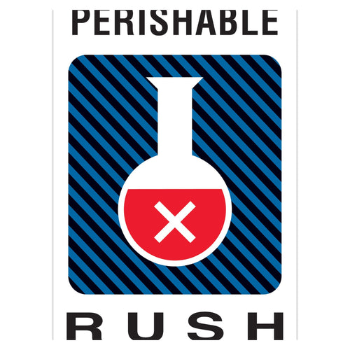 4x6 Perishable Rush Labels Semi-Gloss Paper International Compliance 500/Roll DL1600 - alias listing