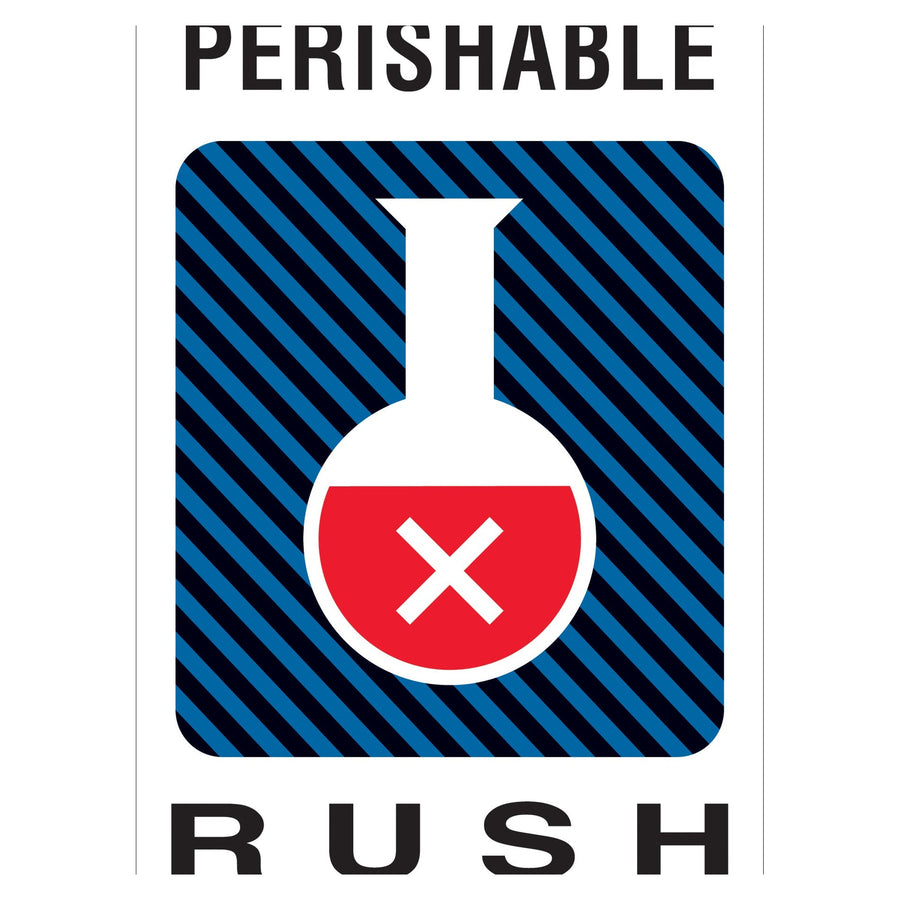 4x6 Perishable Rush Labels Semi-Gloss Paper International Compliance 500/Roll DL1600 - alias listing