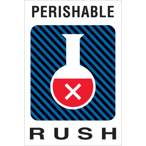 Internationally recognized 4x6 perishable rush labels printed on semi-gloss coated paper‚500 labels per roll. Designed for shipping coordinators who need fast, compliant labeling with multi-country visibility. Pairs with tabletop and wall-mount dispensers for seamless warehouse workflow.