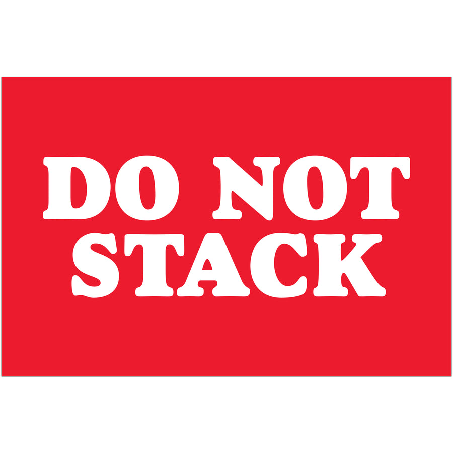 Protect your freight with internationally recognized 2x3" Do Not Stack labels printed on high gloss paper. Each roll contains 500 labels, ensuring visibility and compliance across multiple countries. Compatible with tabletop and wall-mount dispensers for efficient warehouse operations.