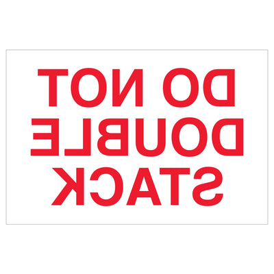 2x3 Red/White Do Not Double Stack Labels High Gloss Paper 500/Roll DL1617 - alias listing