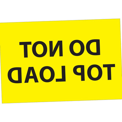 2x3 Fluorescent Yellow Do Not Top Load Labels Paper 500/Roll DL1620 - alias listing
