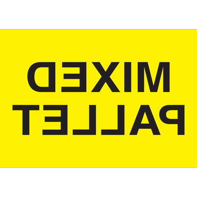 2x3 Fluorescent Yellow Mixed Pallet Labels High Gloss Paper 500/Roll DL1622 - alias listing