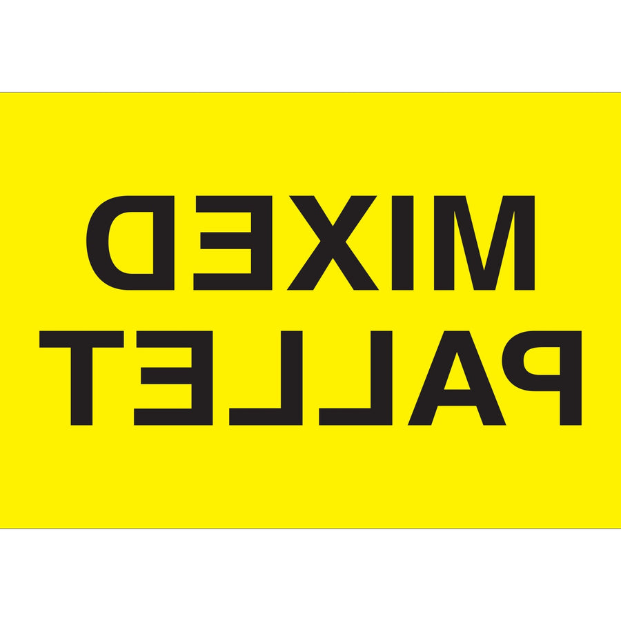 2x3 Fluorescent Yellow Mixed Pallet Labels High Gloss Paper 500/Roll DL1622 - alias listing