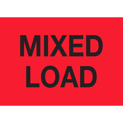 2x3 Fluorescent Red Mixed Load Labels 500/Roll DL1624 - alias listing