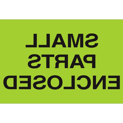 2x3 Fluorescent Green Small Parts Enclosed Labels Paper 500/Roll DL1625 - alias listing