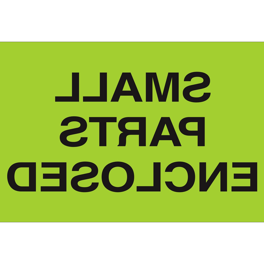 2x3 Fluorescent Green Small Parts Enclosed Labels Paper 500/Roll DL1625 - alias listing