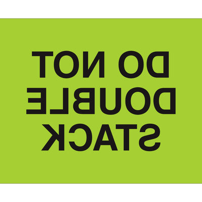 8x10 Fluorescent Green Do Not Double Stack Labels Paper 250/Roll DL1627 - alias listing