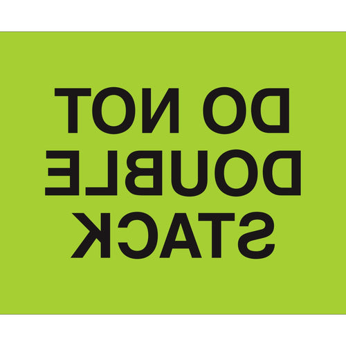 8x10 Fluorescent Green Do Not Double Stack Labels Paper 250/Roll DL1627 - alias listing