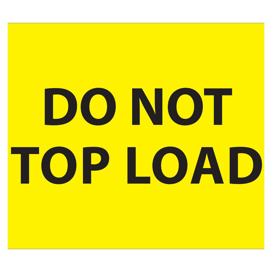 8x10 Fluorescent Yellow Do Not Top Load Labels Paper 250/Roll DL1633 - alias listing