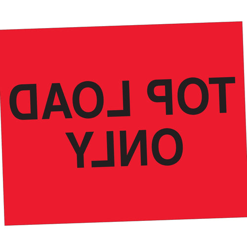 8x10 Fluorescent Red Top Load Only Labels 250/Roll DL1634 - alias listing