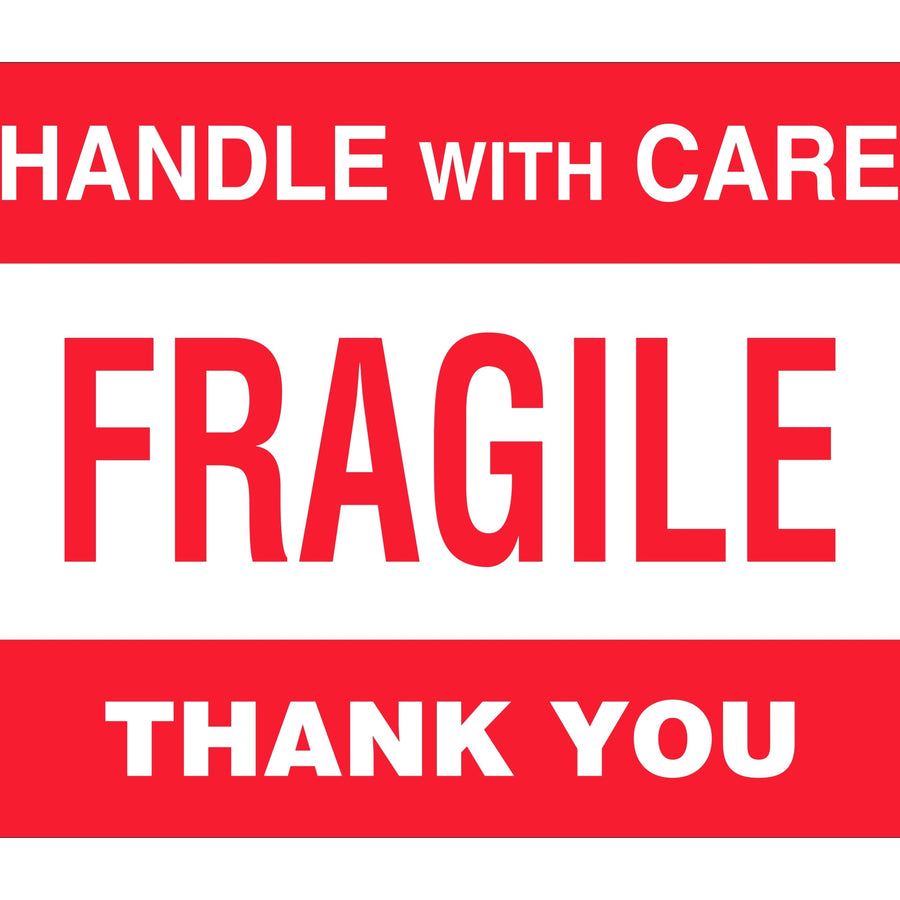 8x10 Fragile Handle With Care Labels 250/Roll DL1637 - alias listing