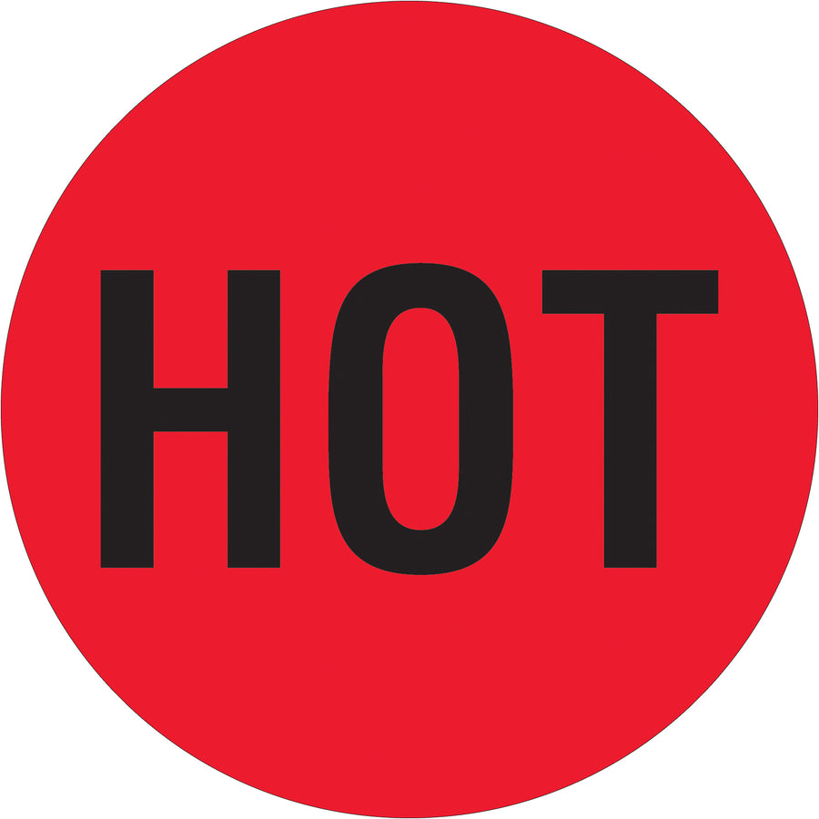 Bright fluorescent red 2" circle labels instantly signal high-priority shipments to logistics teams. These semi-gloss coated paper labels are printed to meet international hazard communication standards and work seamlessly with our table-top and wall-mounted dispensers for maximum warehouse efficiency.